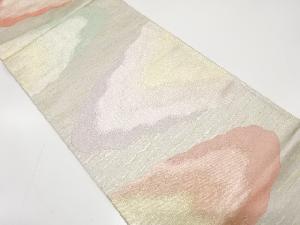 霞模様織り出し　袋帯